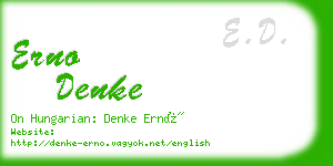 erno denke business card